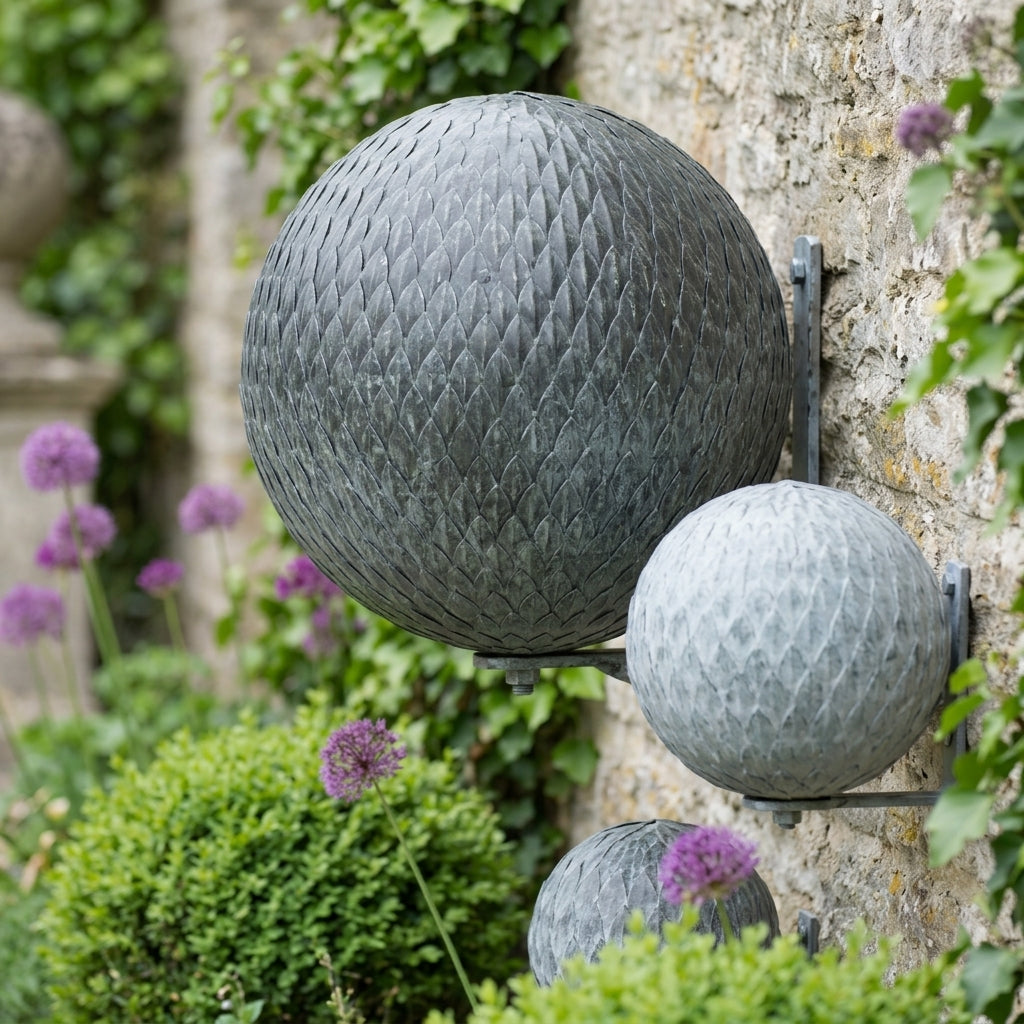 Decorative Leaf Ball Features - Antique Look (view 2)