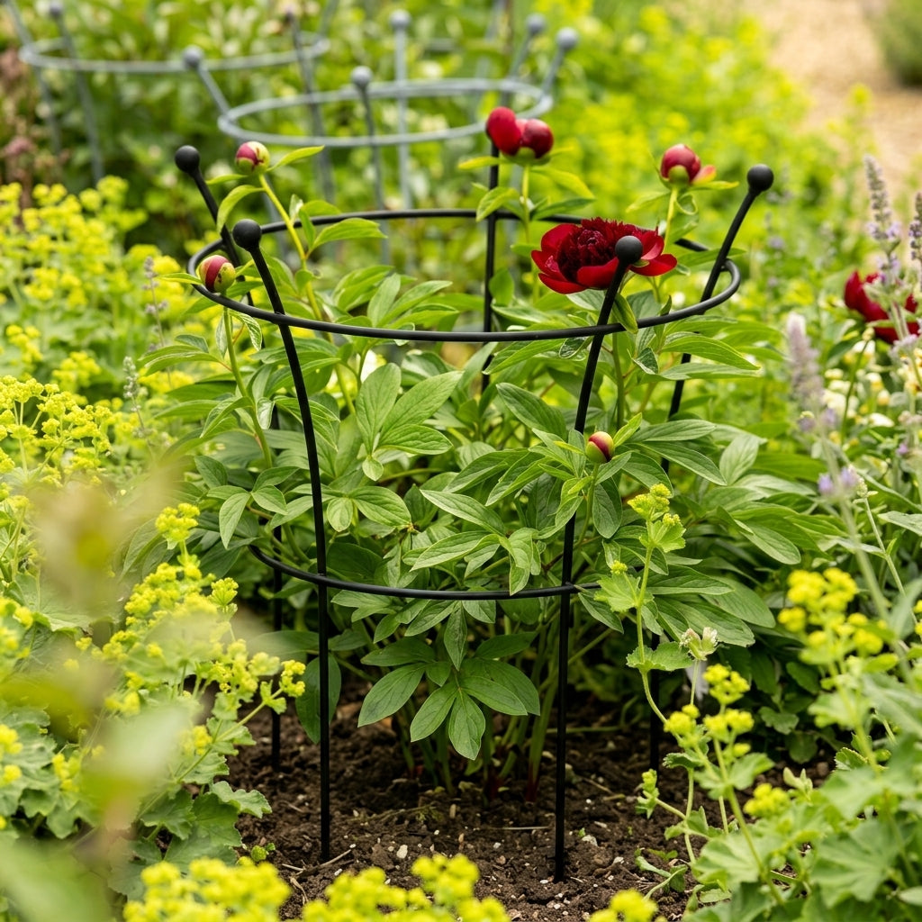 Trumpet Peony Plant Support 8mm Steel Matt Black, photo 1