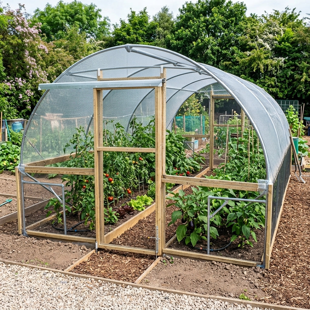 12ft Wide Polytunnel with Sliding Doors, photo 1