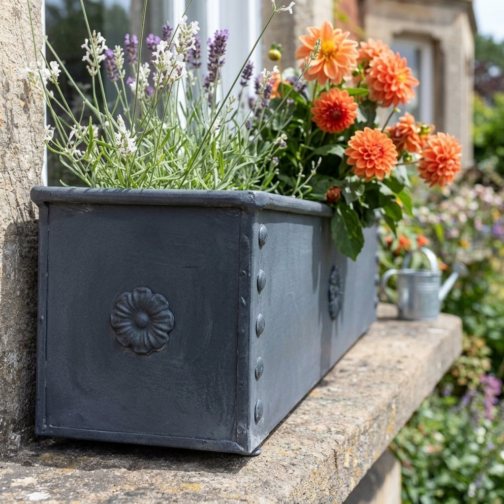 45/85/110cm Galvanised Steel Window Boxes (view 2)