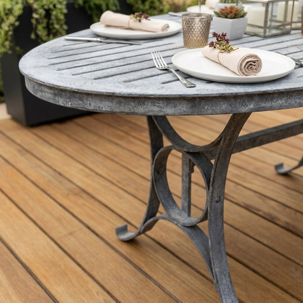 1.8m Oval Dining Table Steel, photo 2
