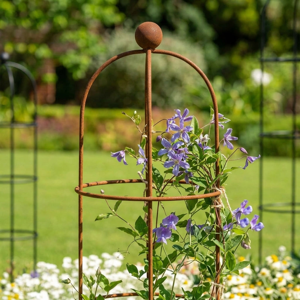 2.05m Round Wire Obelisk for Climbing Plants (view 2)
