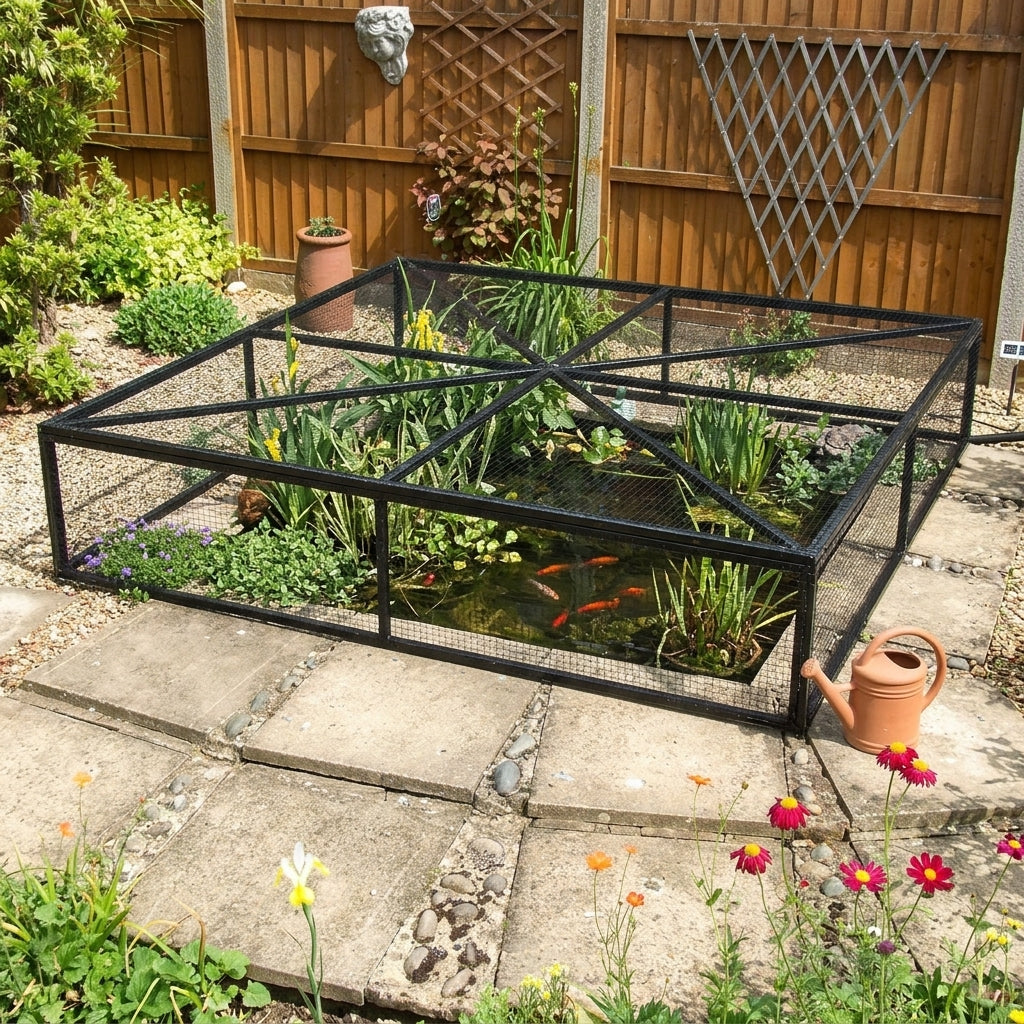 Raised Steel Pond Cover with Polyethylene Net, photo 1