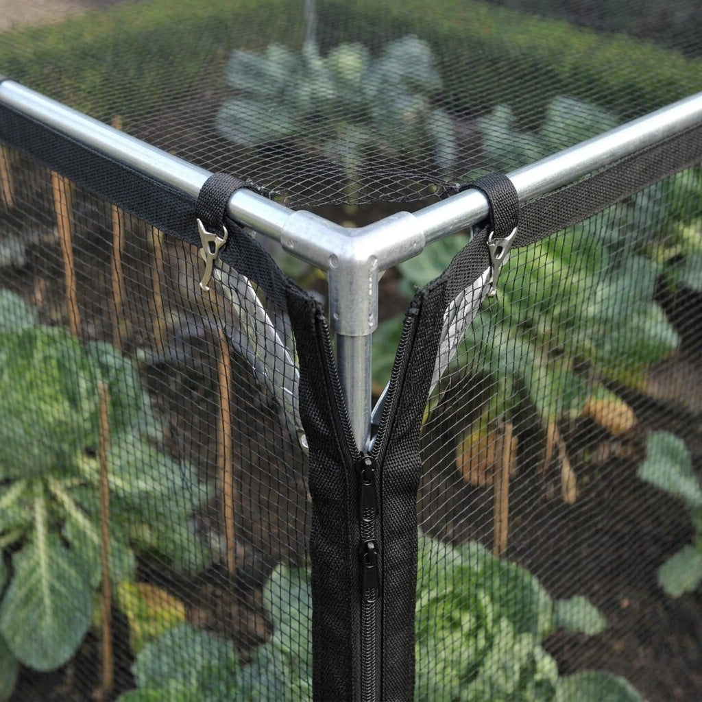 Double Zip Net Access Strips for Crop Protection (view 2)