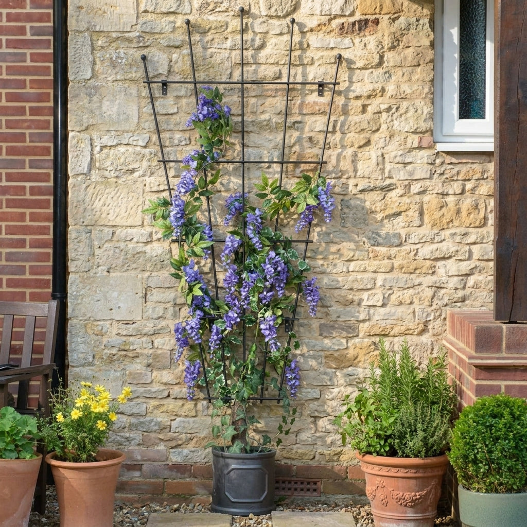 5 Finial Fan Trellis Panels 8mm Steel