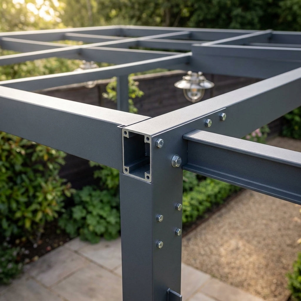 Pergola Walkway Aluminium Anthracite Grey (view 2)