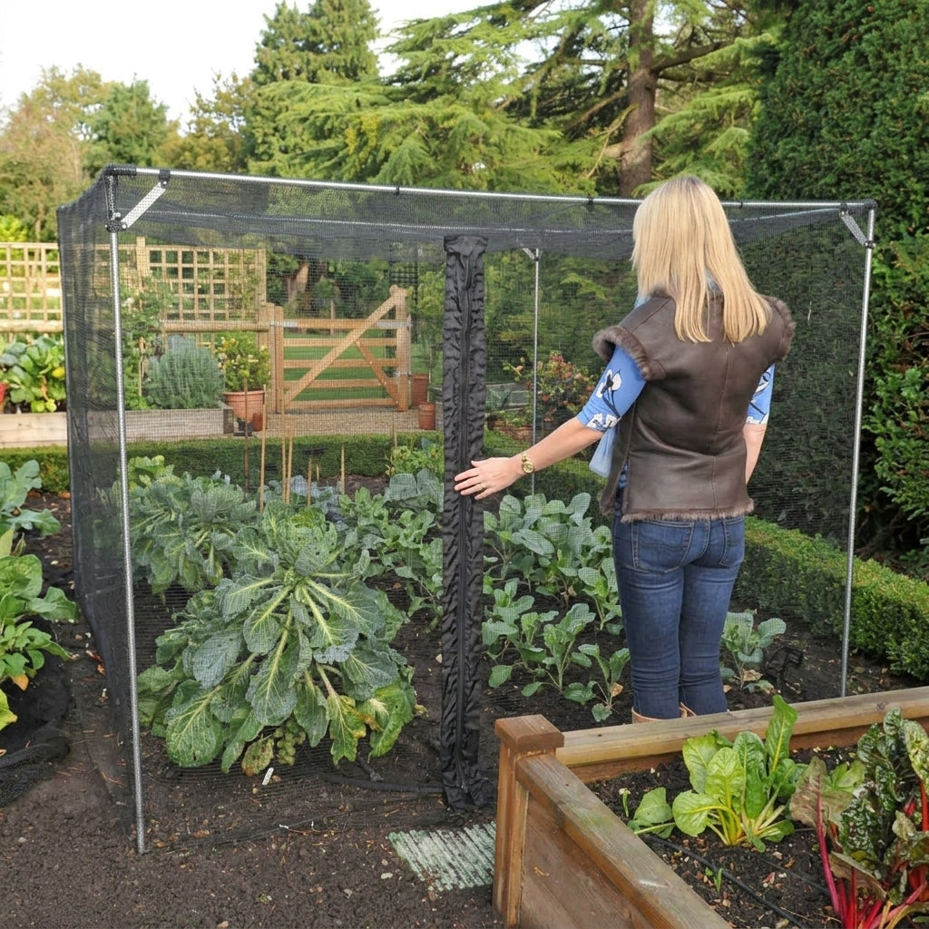 Double Zip Net Access Strips for Crop Protection