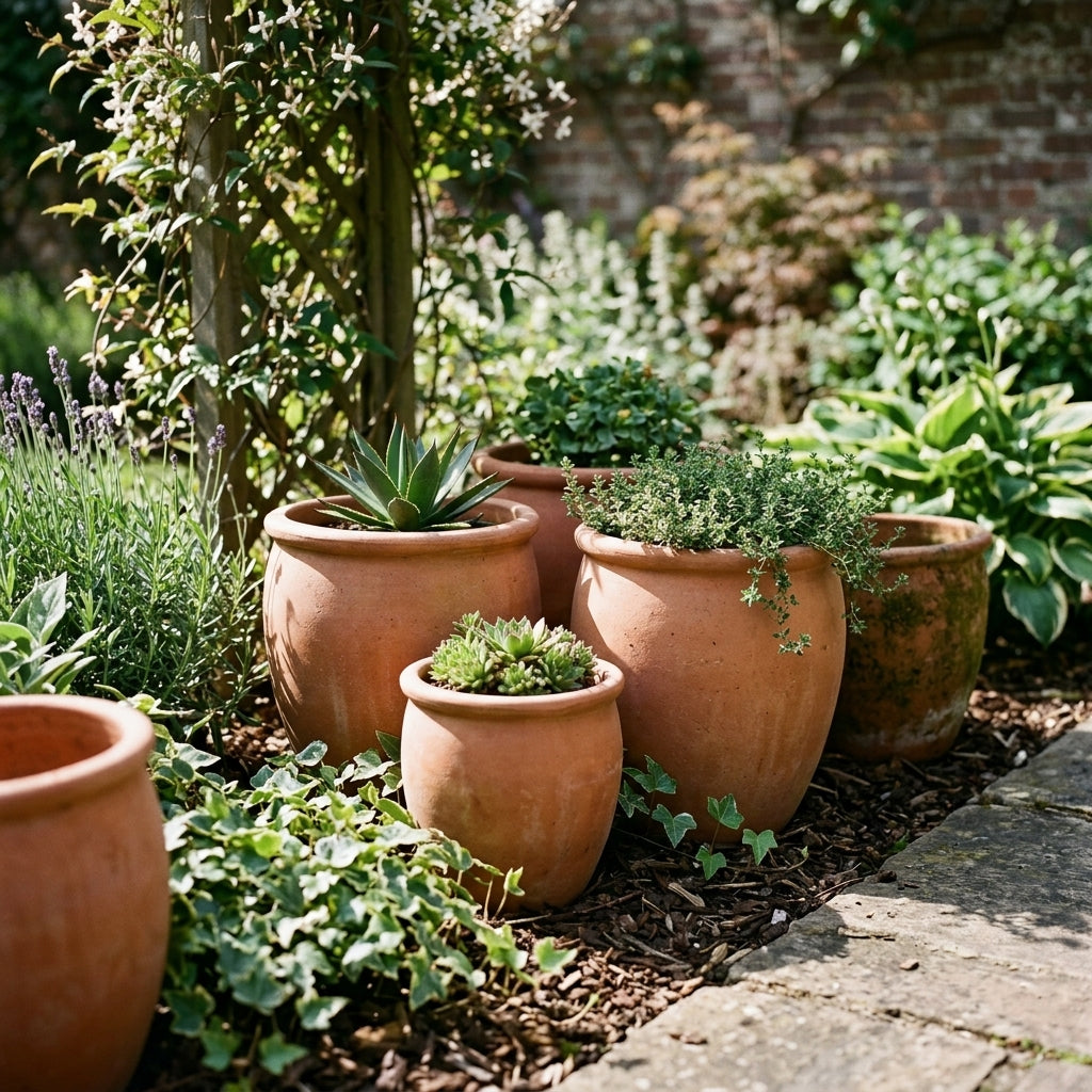 Terracotta Egg Flower Pots - Durable Classical Design, photo 2