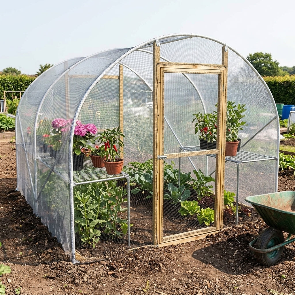 10ft Wide Polytunnel with 7ft 10in Height