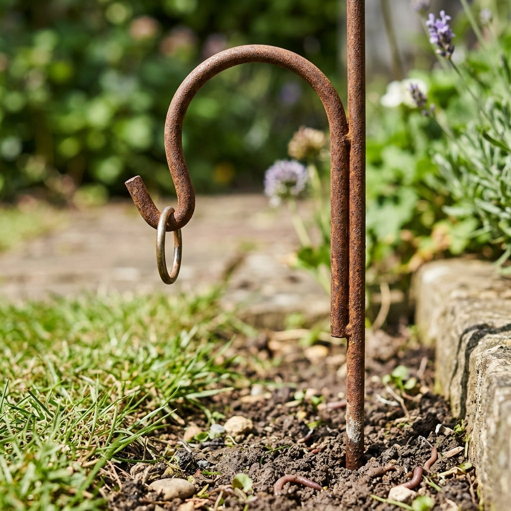 Shepherd's Crook Hanging Hooks - Rust Finish - 5 Pack, photo 2