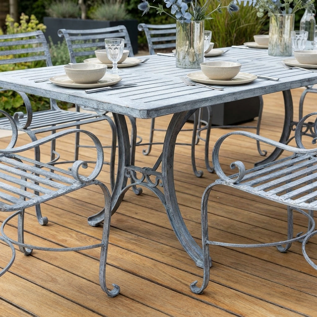 2400mm Rectangle Dining Table High Grade Steel, photo 2