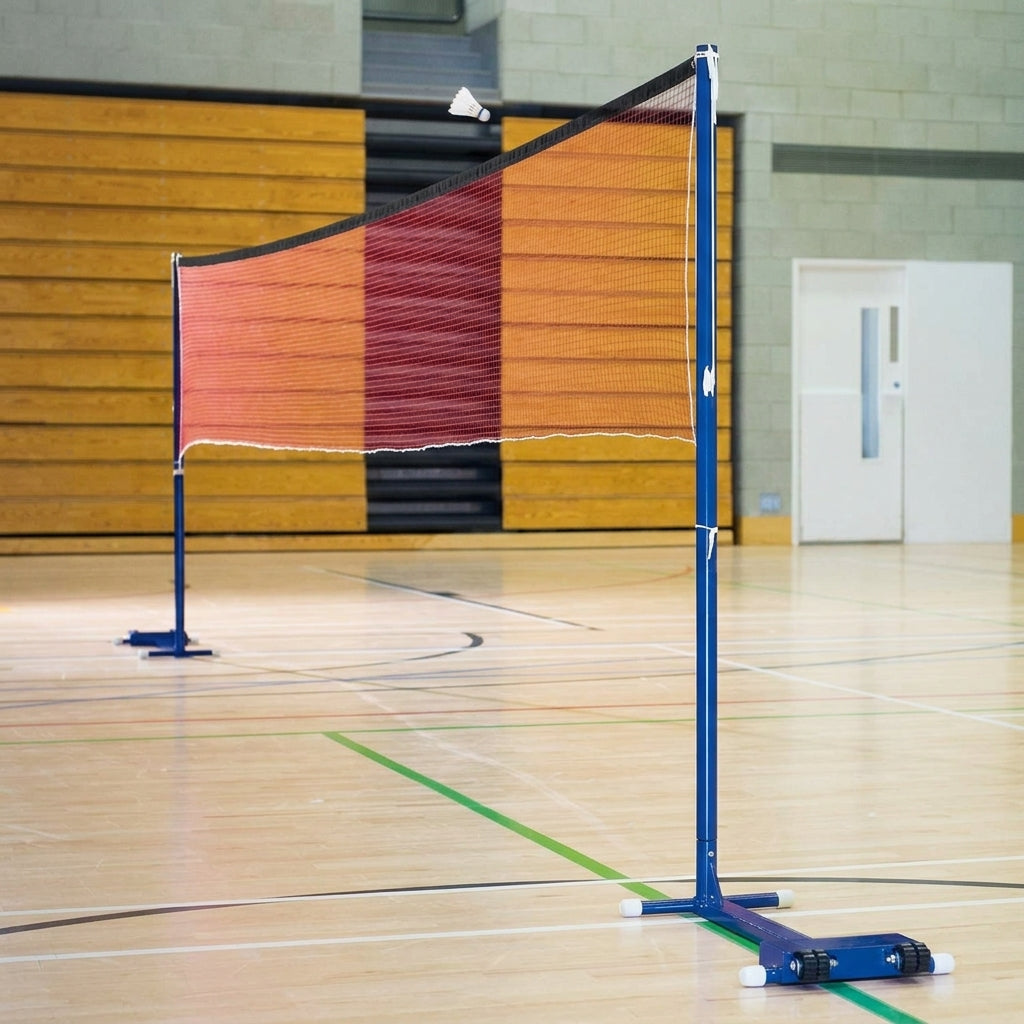 Badminton Wheelaway Posts & Net - H Shaped Bases, photo 1
