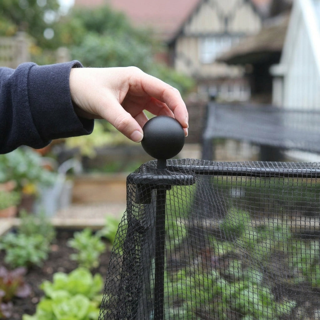 Sphere Finials for Vegetable Cages - Natural Rust or Matt Black (view 2)