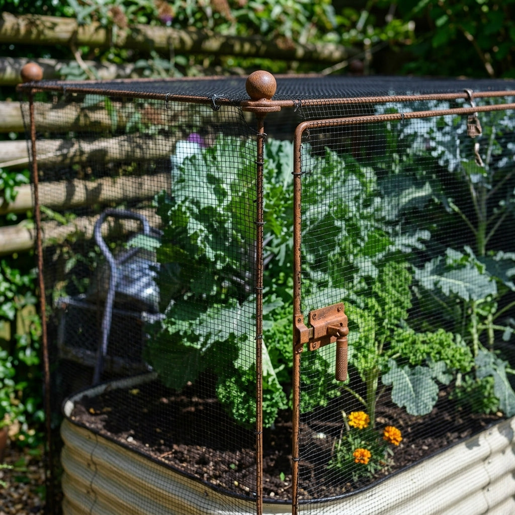 1.5m High Vintage Fruit & Vegetable Cage - Natural Rust (view 2)