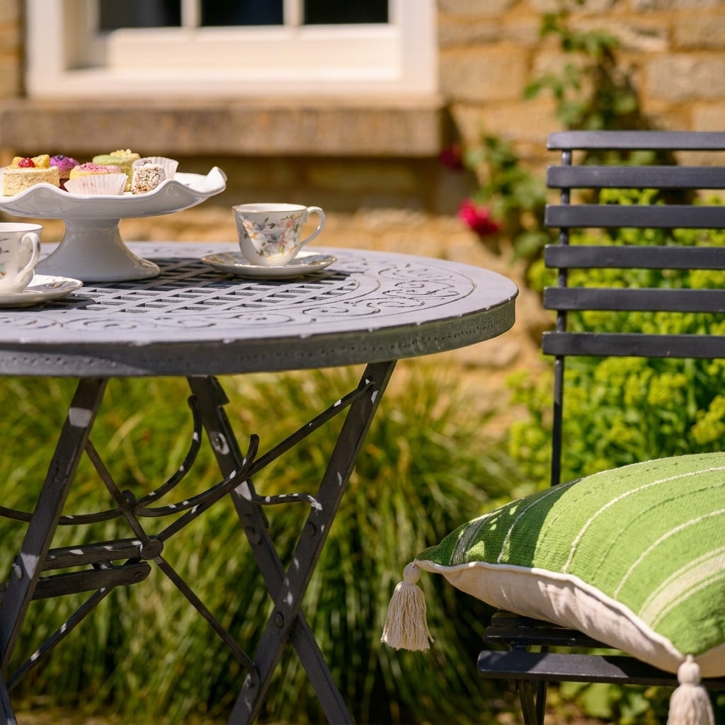 Bistro Table Set with 2 Chairs - Hand Etched Design (view 2)