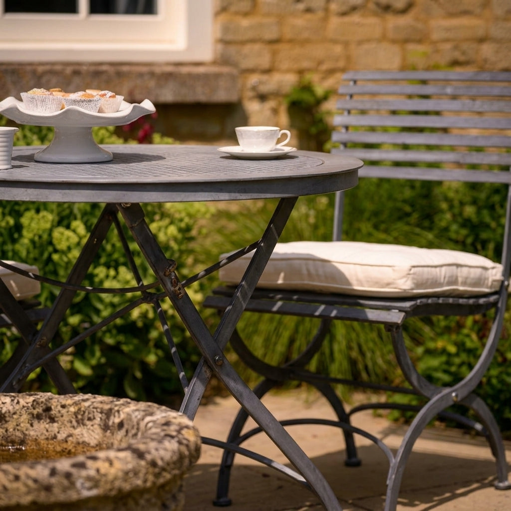 Bistro Table Set with 2 Chairs - Hand Etched Design (view 2)