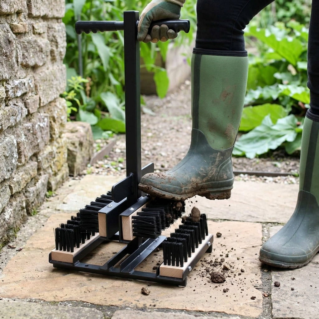 Freestanding Boot Wiper for Garden Use