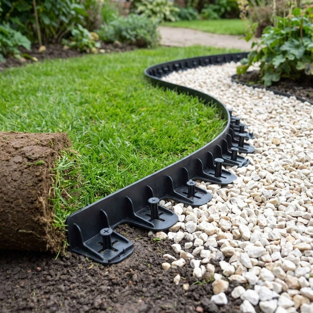 45mm/60mm Flexible Lawn Edging Black