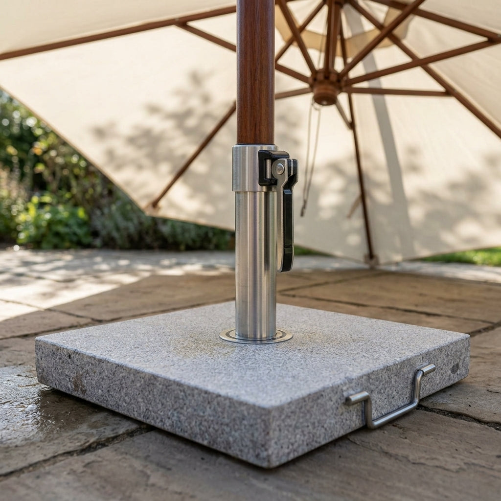 25kg Parasol Base Granite with Wheels, photo 2