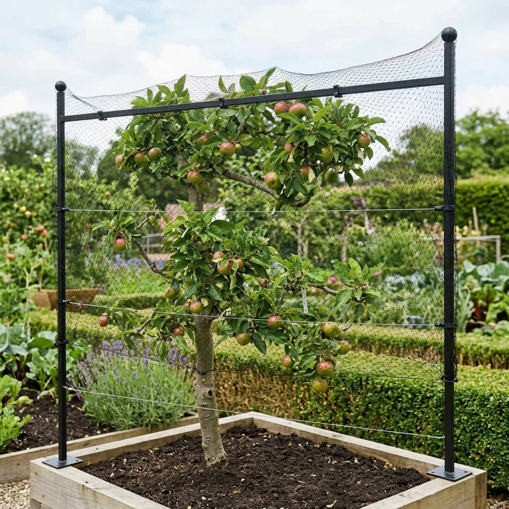 Espalier Growing Frame with Steel Posts and Wires, photo 1